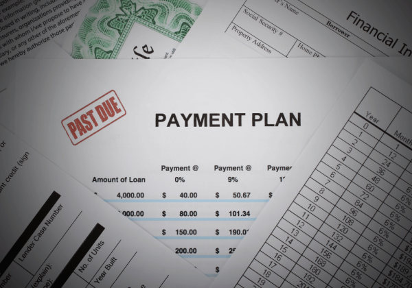accounts receivable past due payment slip